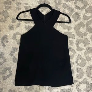 Tibi high neck crepe top